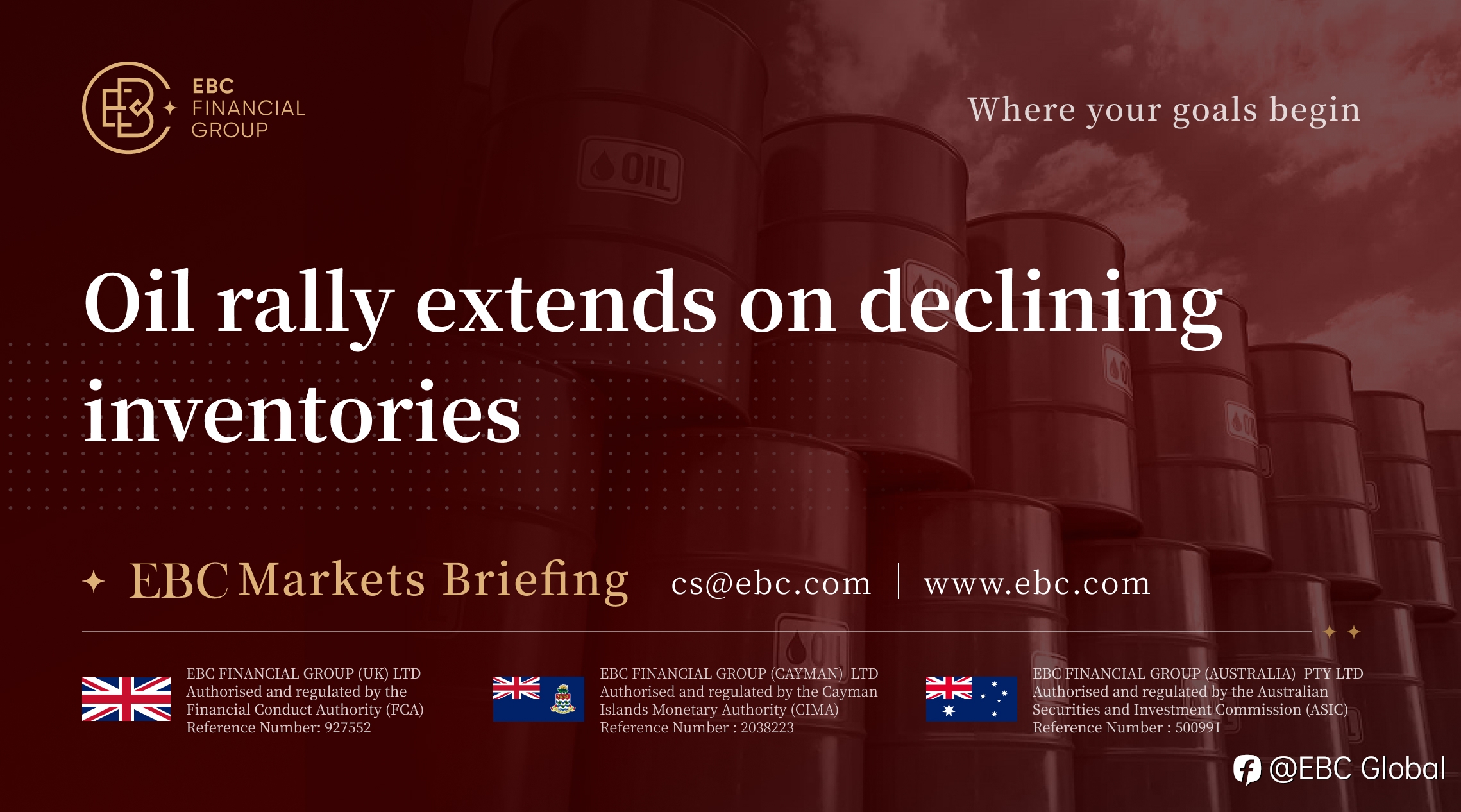 EBC Markets Briefing | Oil rally extends on declining inventories