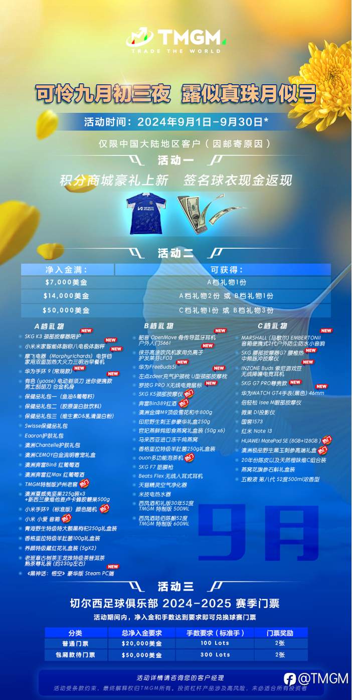 TMGM9月好礼!黑神话悟空、切尔西门票上架!