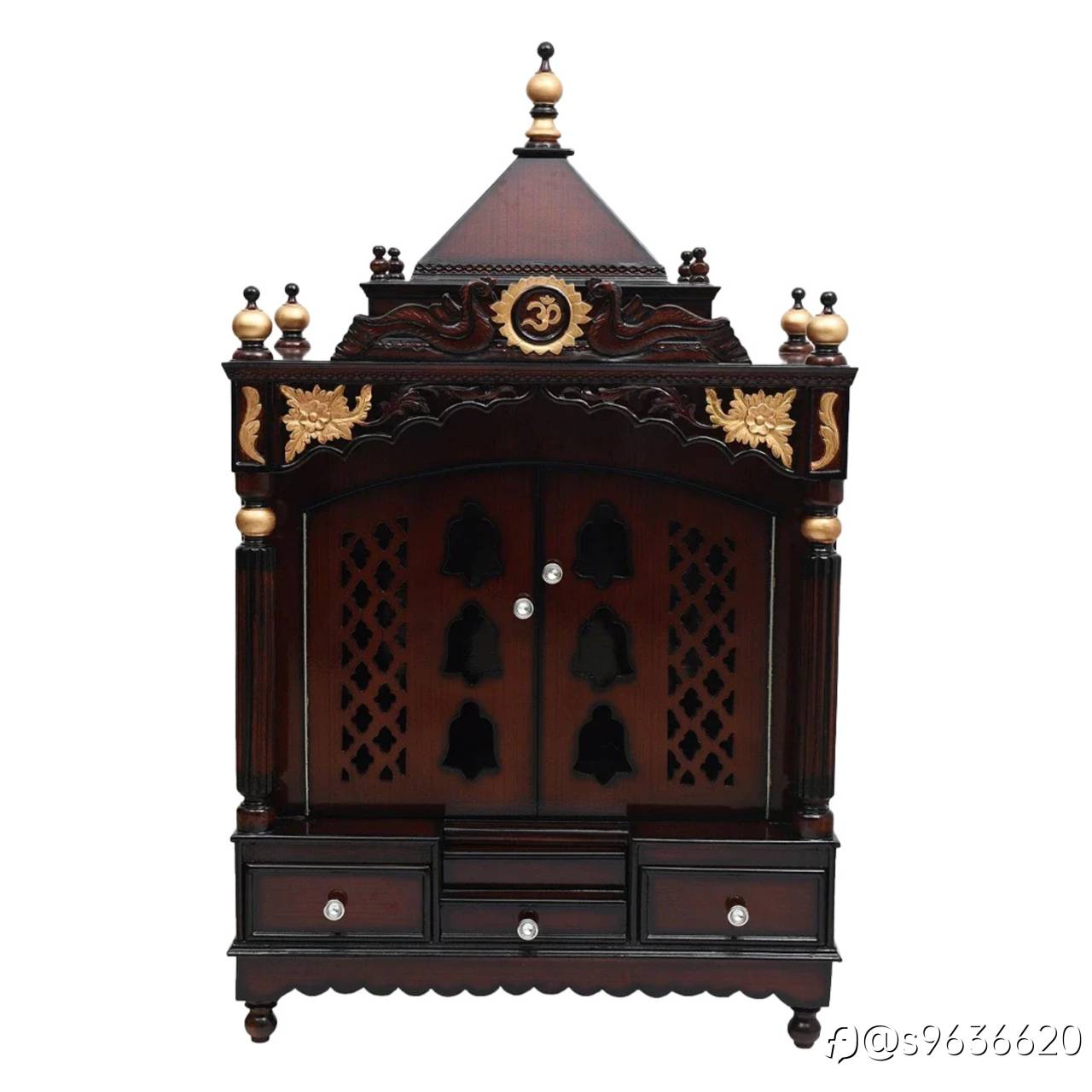 Pooja Graham Large Floor Rested Pooja Mandir with Door