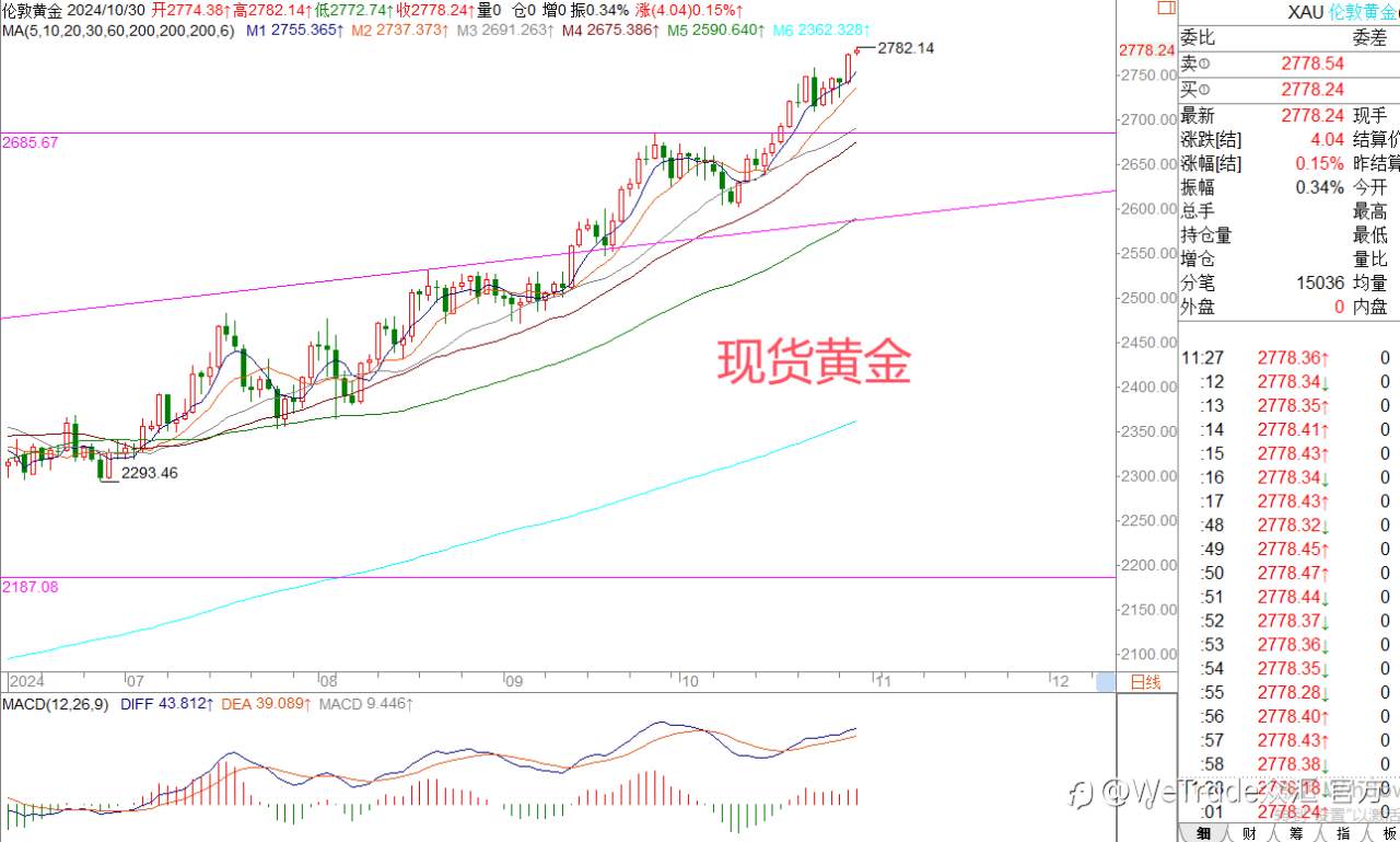 2024年10月30日|每日汇评-策略分析|王萍：黄金还在单边走多