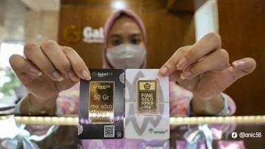 Harga Emas Antam di Pegadaian Hari Ini Melesat Naik, Tembus Rp1.533.000 per Gram