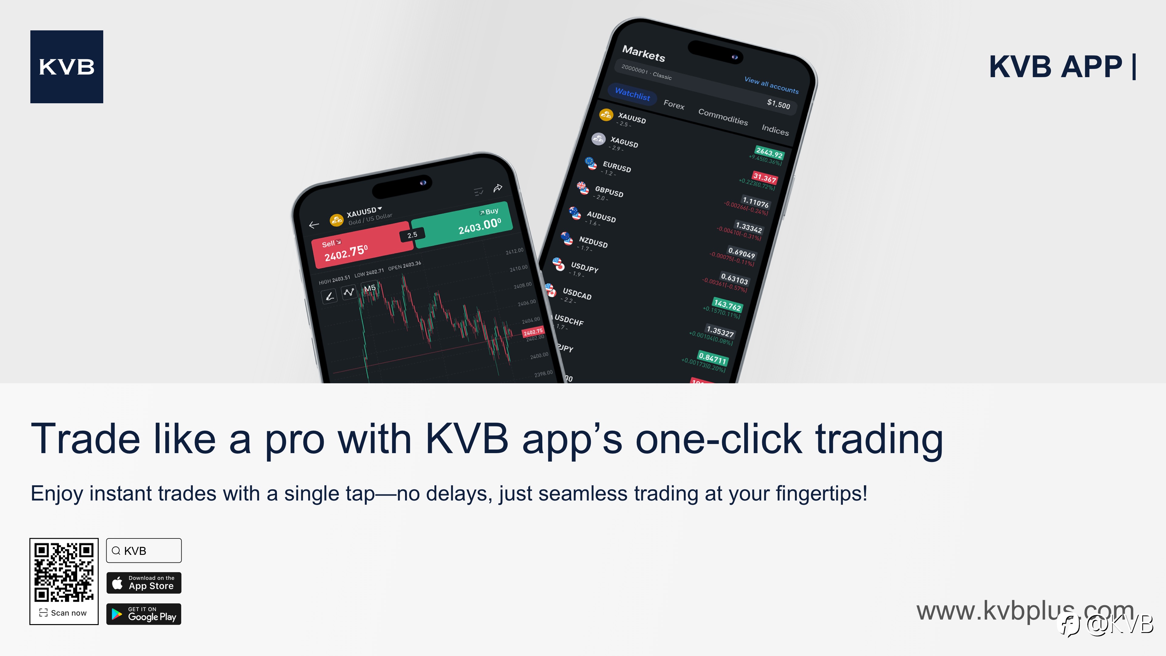 Trade Like a Pro with KVB App’s One-Click Trading! ✍🏻