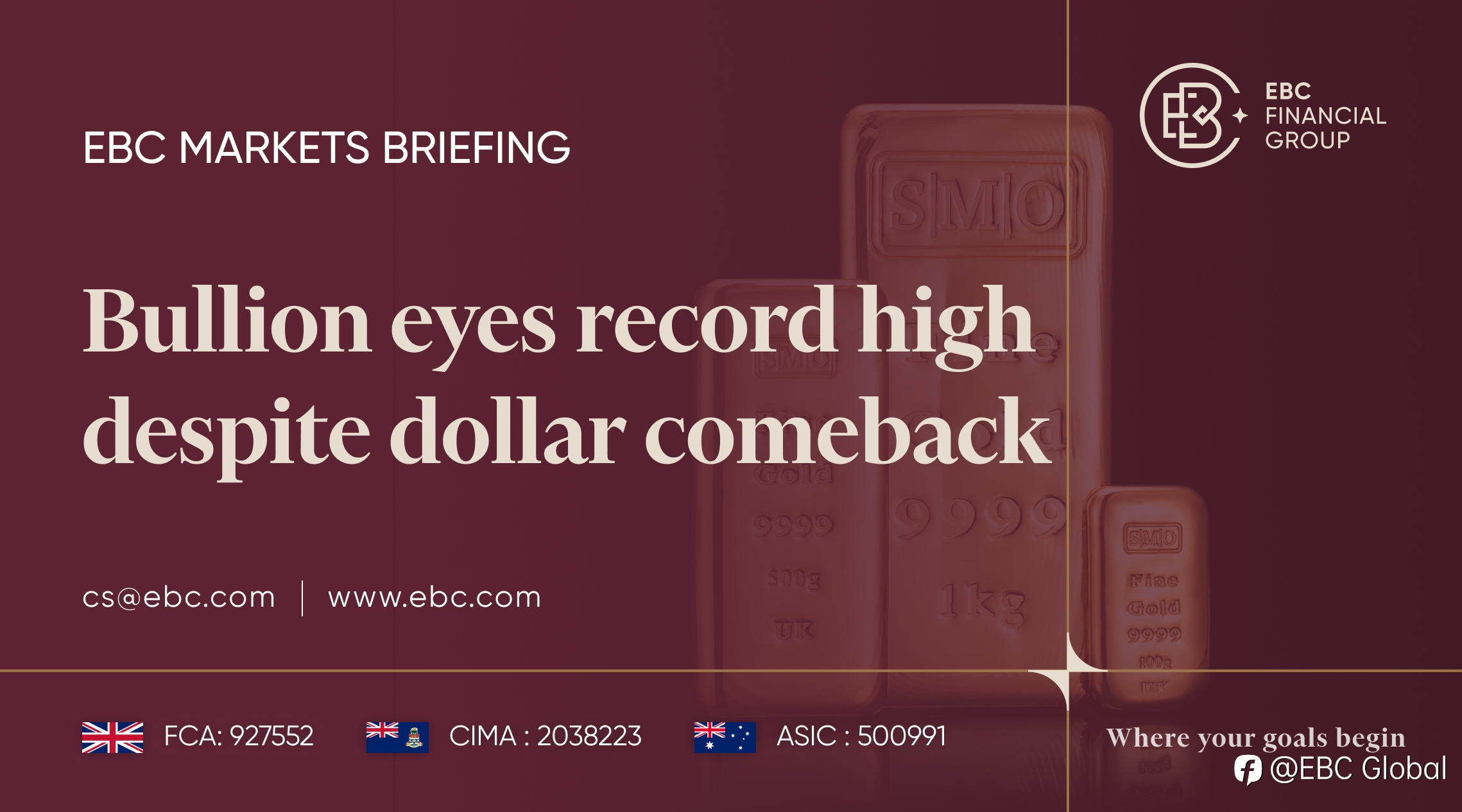 EBC Markets Briefing | Bullion eyes record high despite dollar comeback