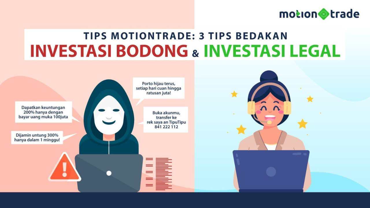 Tips MotionTrade: 3 Cara Bedakan Investasi Bodong dan Investasi Legal