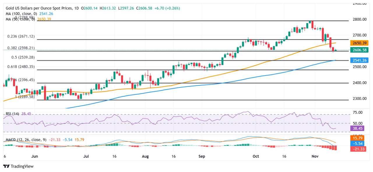 Gold price sticks to gains above $2,600 amid some repositioning ahead of US CPI