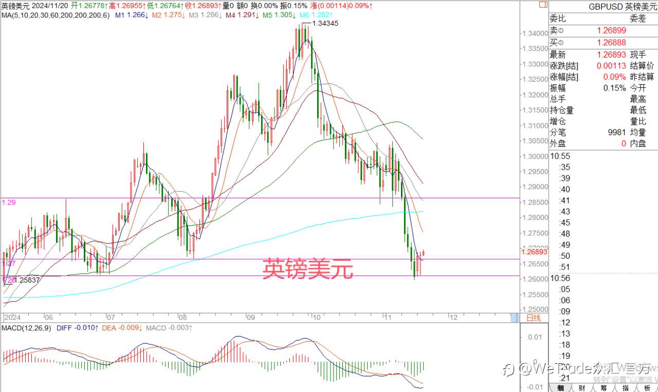 2024年11月20日|每日汇评-策略分析|王萍:黄金日内走震荡运行的概率大