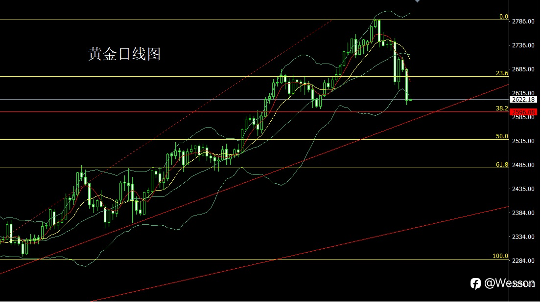 11月12日:日线大阴探颈线,金银先空后多