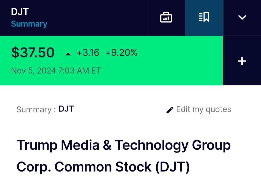 Saham Trump Media Naik 9,26 Persen pada Hari Pemungutan Suara Pilpres AS