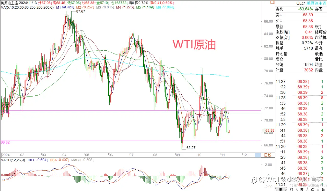 2024年11月13日|每日汇评-策略分析|王萍：黄金还未出现止跌信号