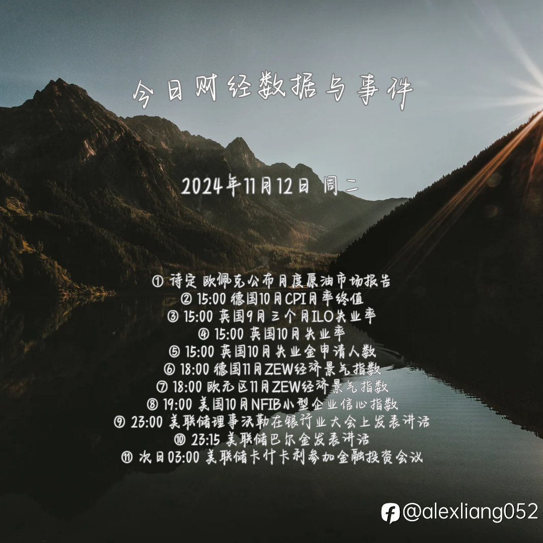 1112财经数据与事件