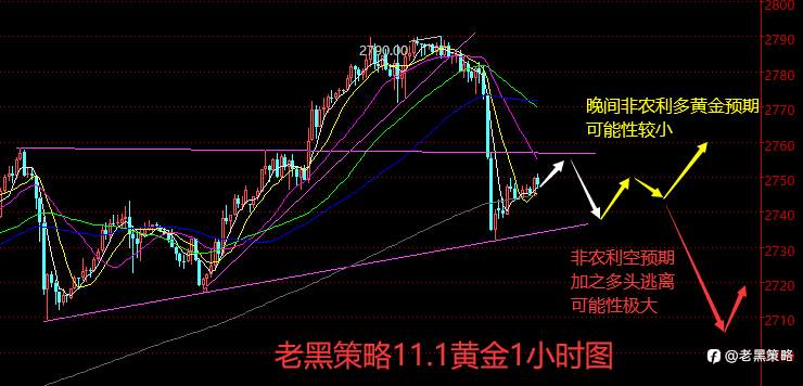 老黑策略：11.1外汇、黄金、原油分析策略