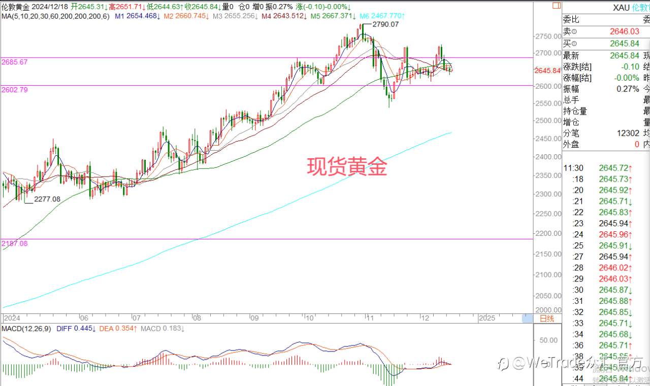 2024年12月18日|每日汇评-策略分析|王萍：原油黄金运行震荡中