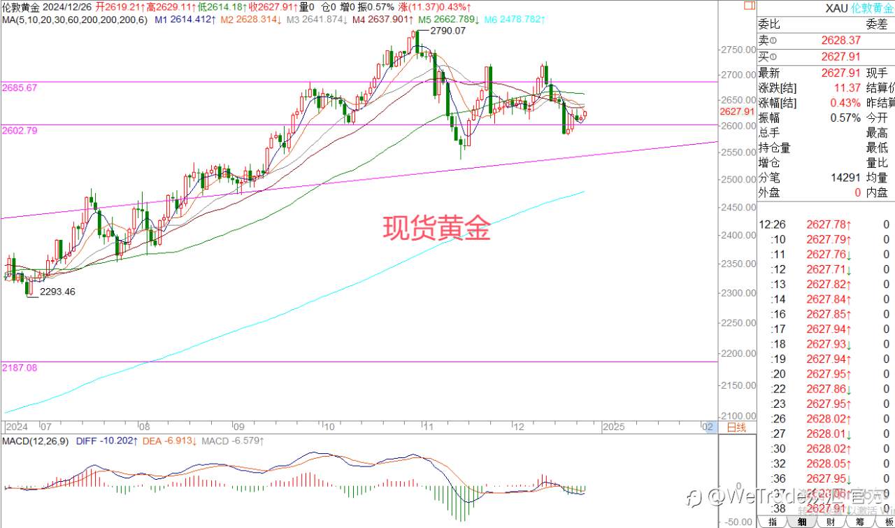 2024年12月26日|每日汇评-策略分析|王萍：黄金原油还是属于震荡