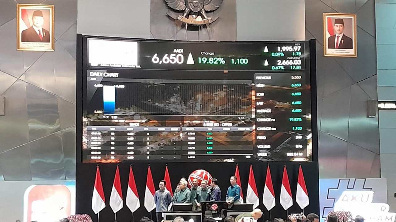 Debut Perdana, Saham Adaro Andalan (AADI) Melesat 19,82 Persen