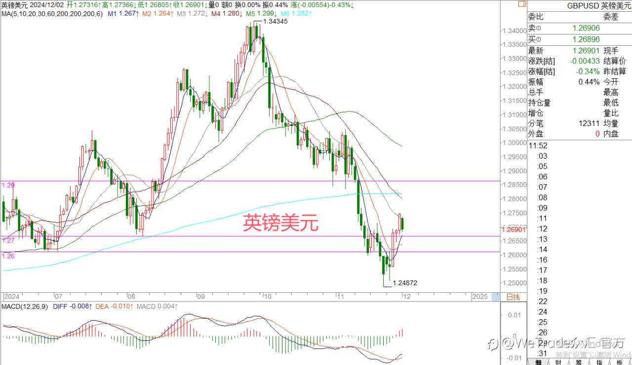 2024年12月3日|每日汇评-策略分析|王萍：黄金保持震荡运行中