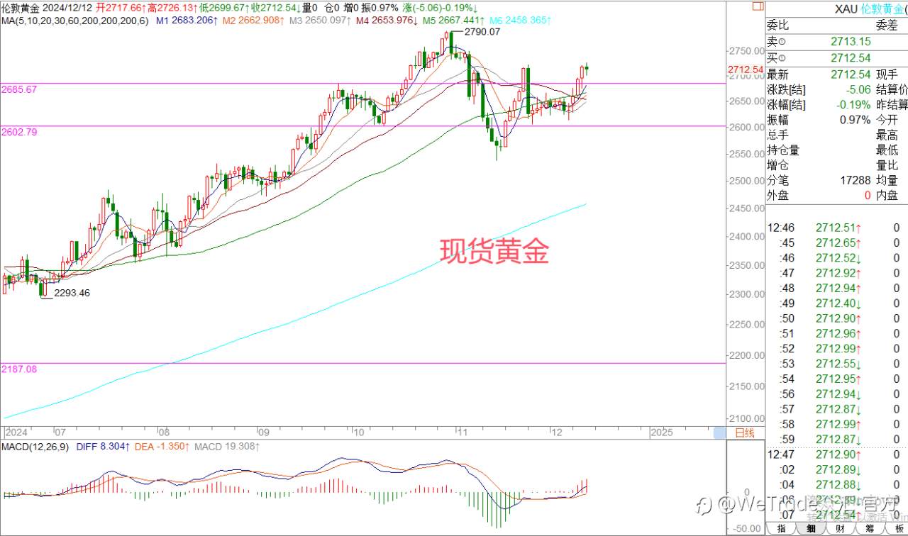 2024年12月12日|每日汇评-策略分析|王萍:原油黄金日内震荡偏多