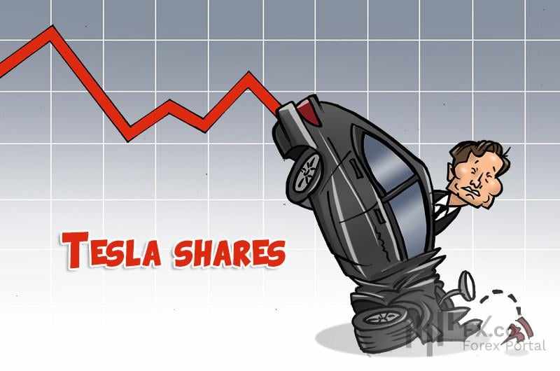 Saham Tesla jatuh lebih dalam