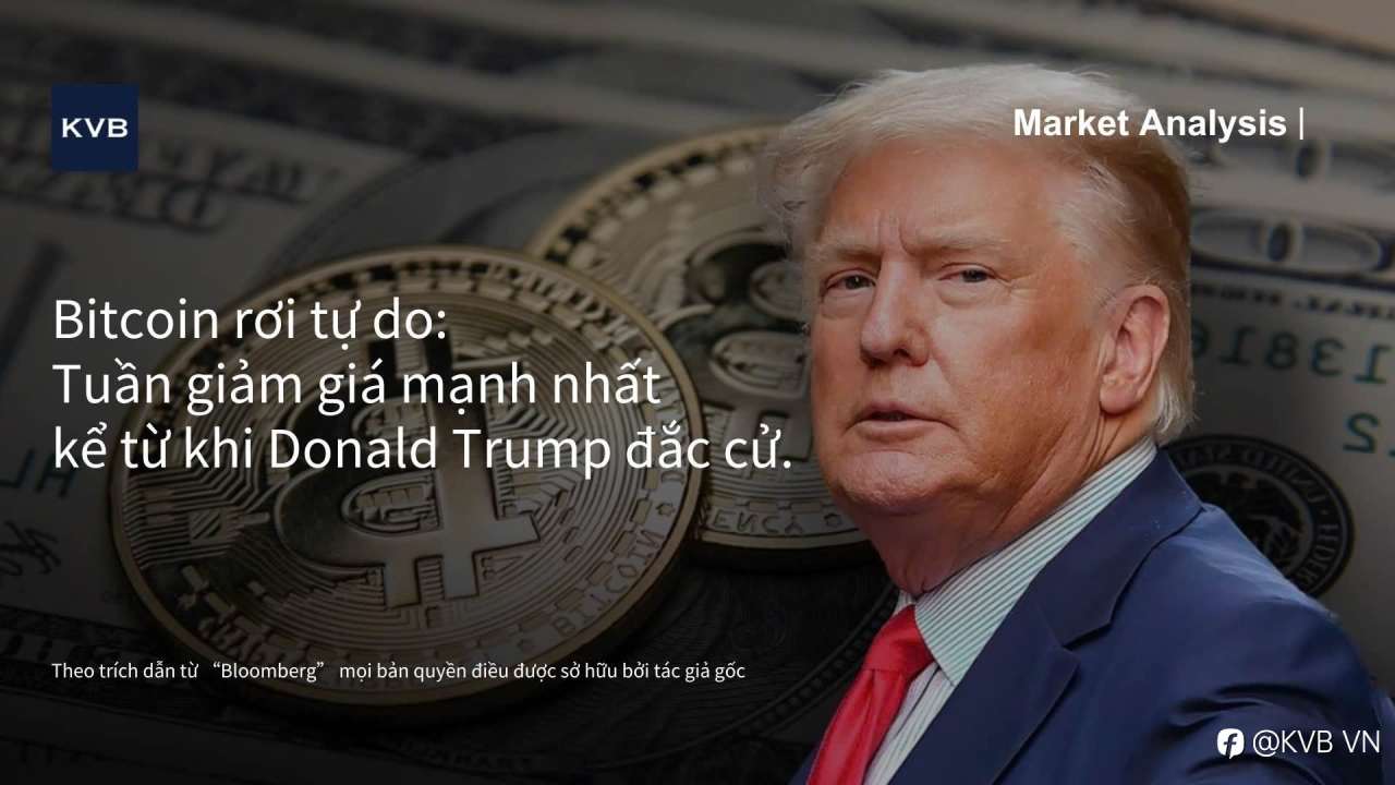 ❗Bitcoin rơi tự do: Tuần giảm giá mạnh nhất kể từ khi Donald Trump đắc cử.