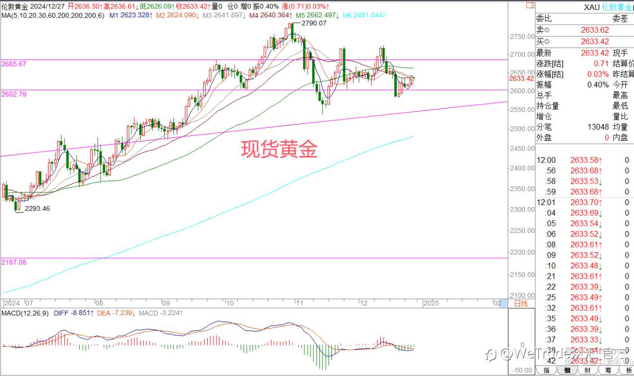 2024年12月27日|每日汇评-策略分析|王萍：欧美日内偏震荡运行的概率大