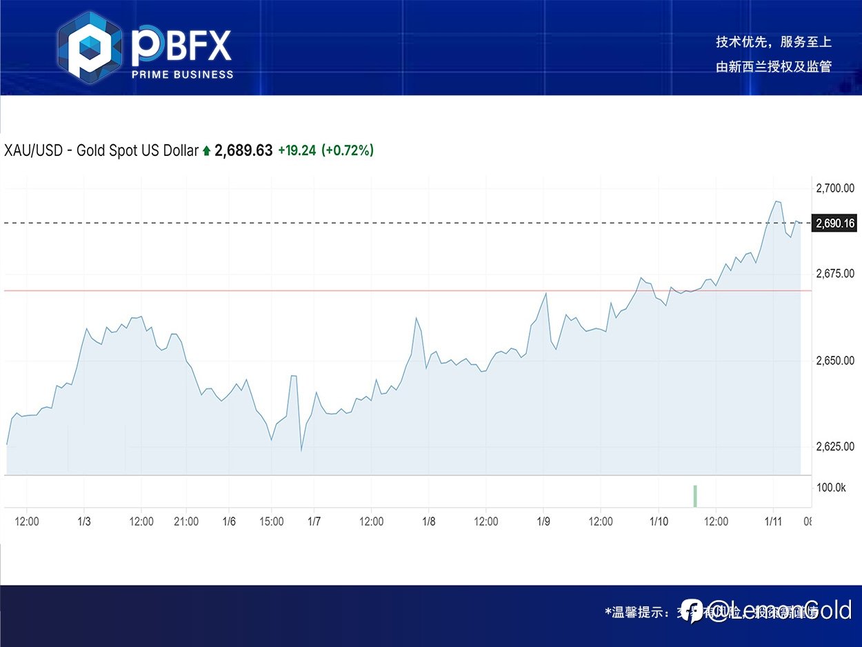 【PBFX | PBFX India】黄金上涨0.7%