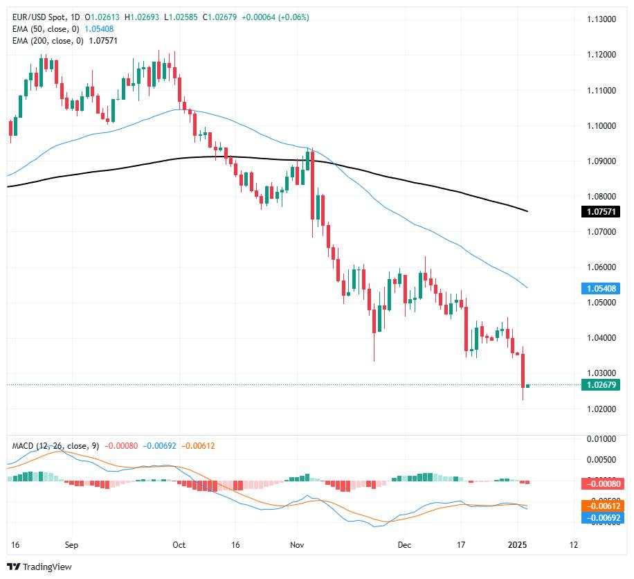 EUR/USD Memulai 2025 dengan Pergerakan Baru ke Arah Bawah