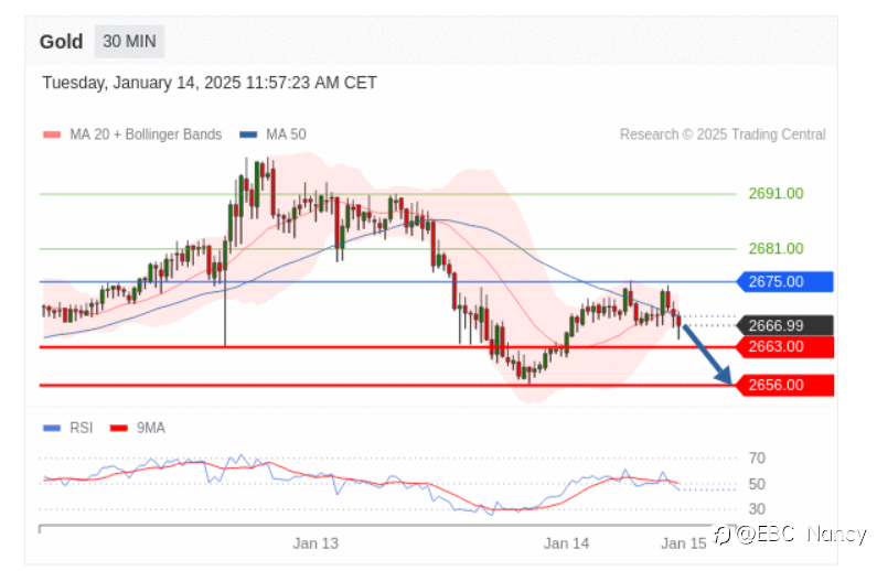 TradingCentral每日分析：欧美黄金原油