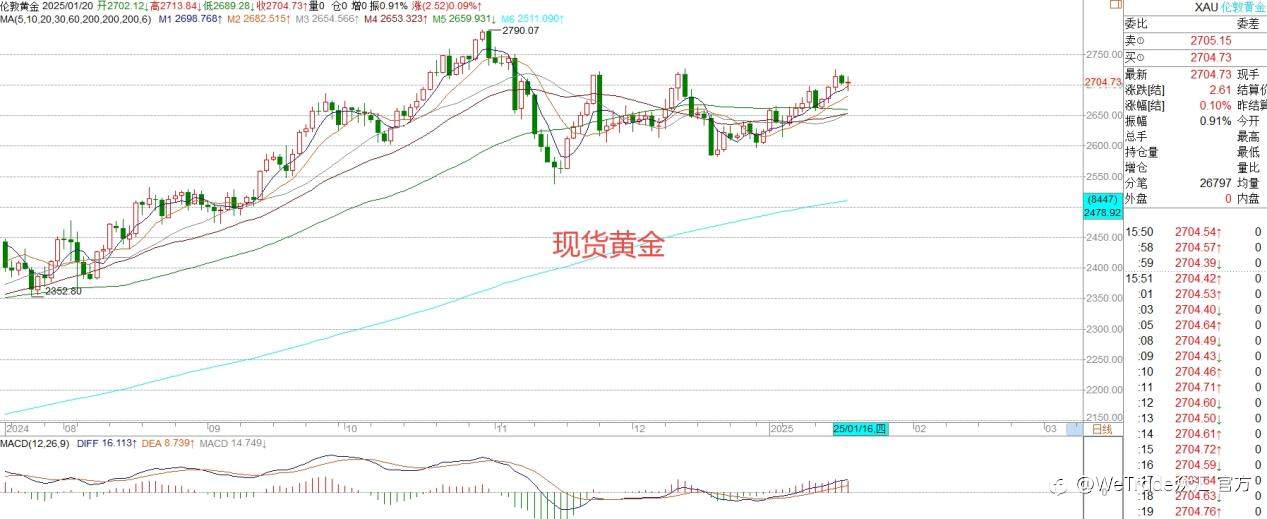 2025年1月20日|每日汇评-策略分析|王萍：黄金整体还是宽幅震荡