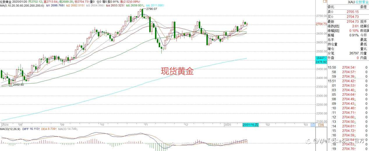 2025年1月20日|每日汇评-策略分析|王萍:黄金整体还是宽幅震荡
