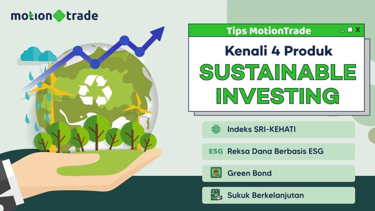 Ingin Cuan? Simak Tips MotionTrade Terkait Empat Produk Sustainable Investing