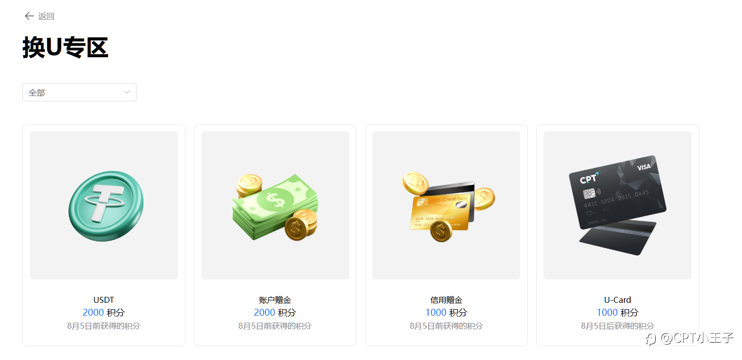 CPT积分商城上线六周年