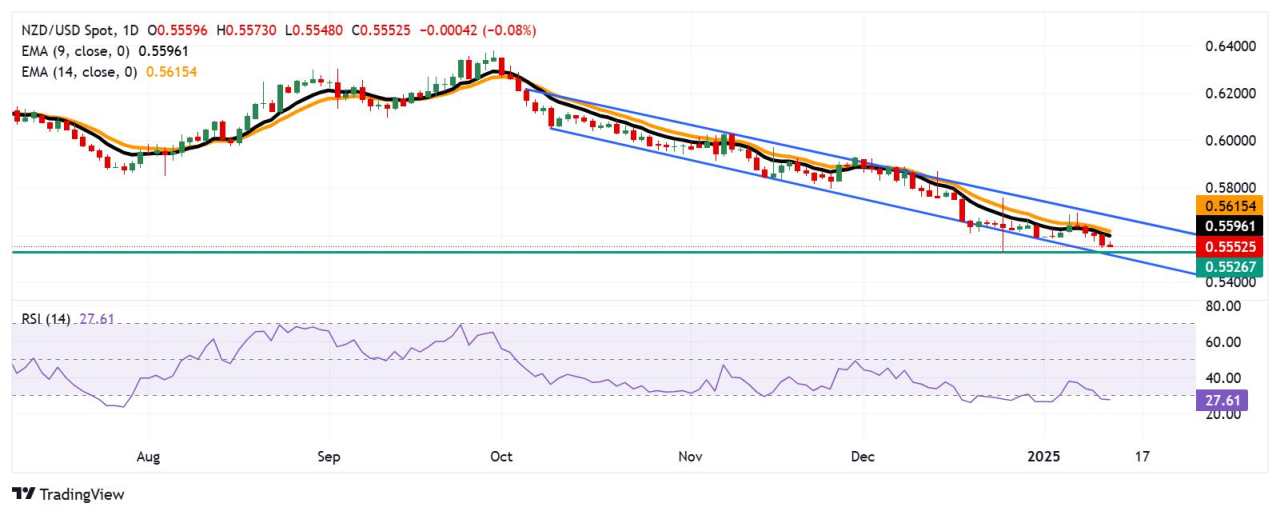 Prakiraan Harga NZD/USD: Turun ke Dekat 0,5550 dalam Wilayah Oversold