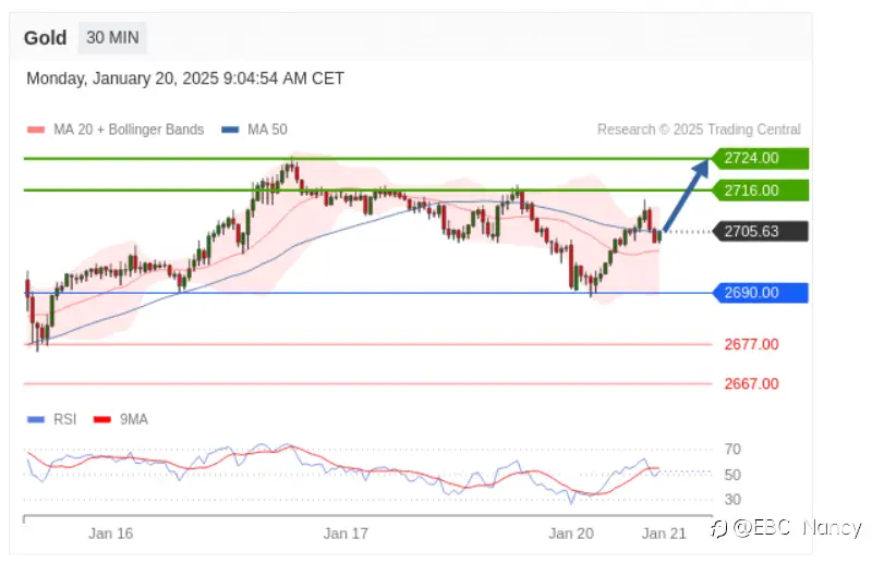 TradingCentral黄金外汇分析:欧美黄金原油
