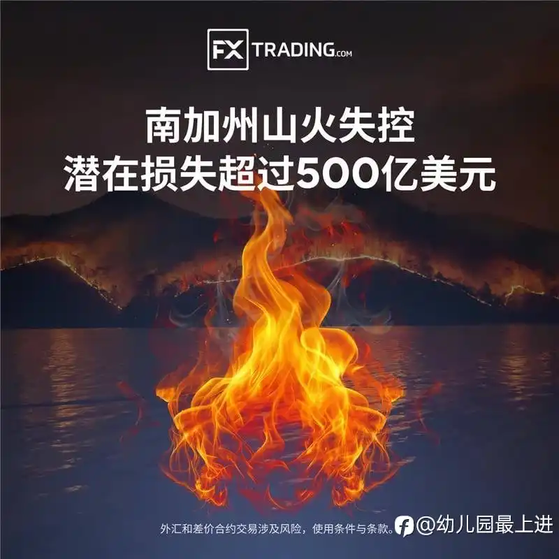 加州山火失控，潜在损失超过500亿美元