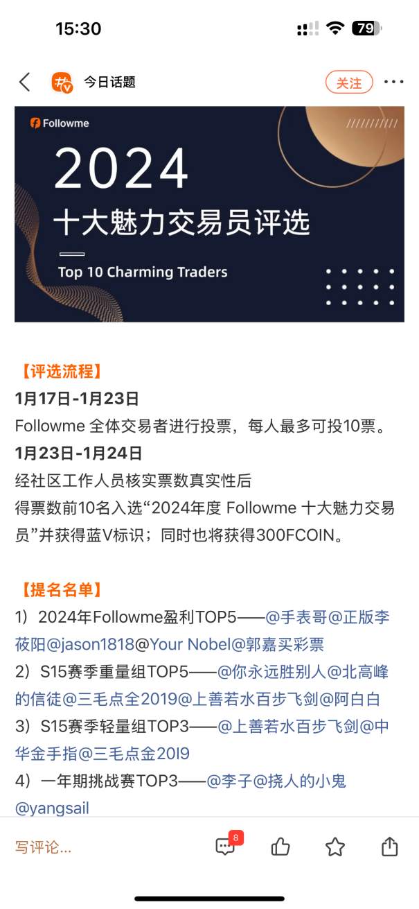 Followme2024年度社区收益TOP2