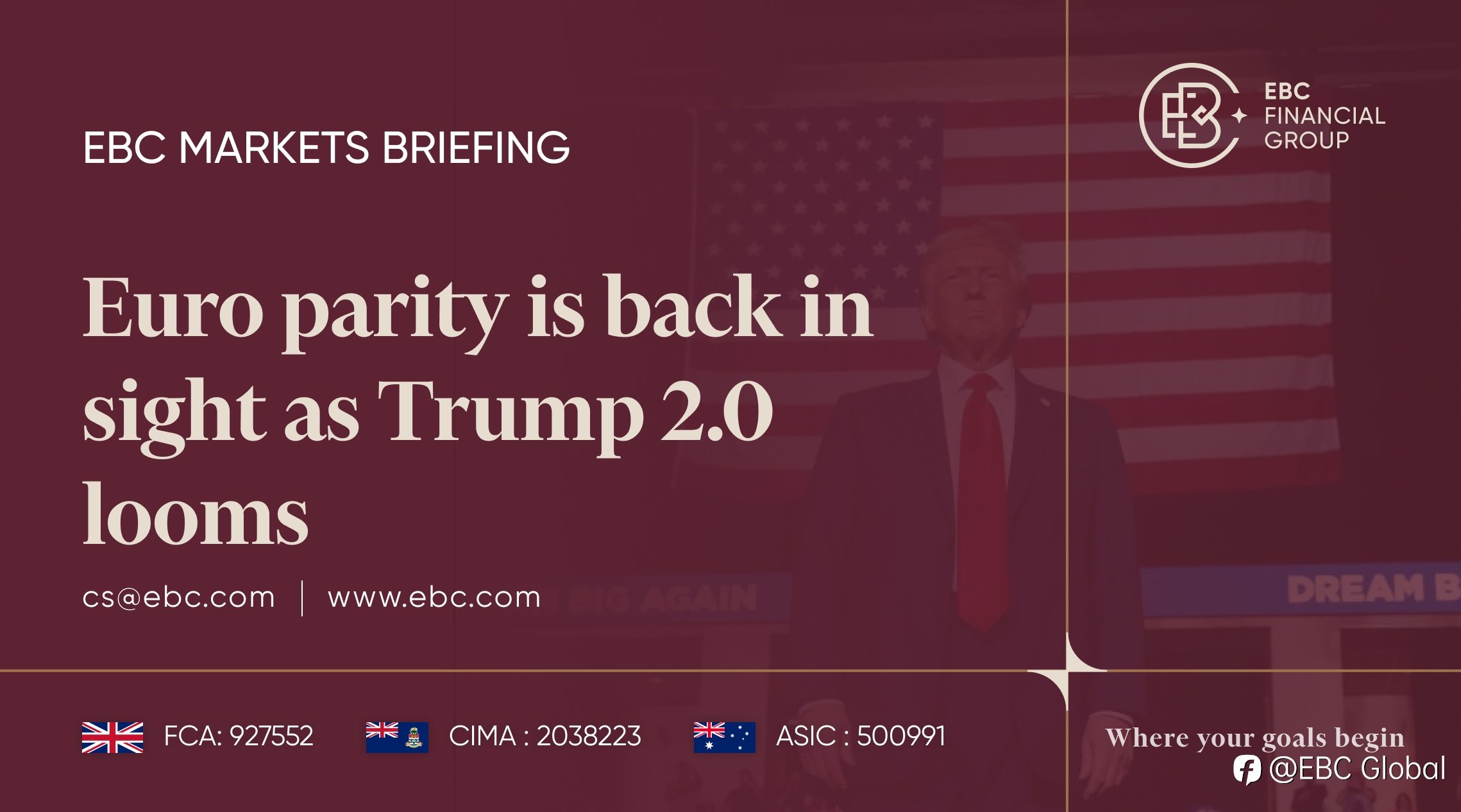 EBC Markets Briefing | Euro parity is back in sight as Trump 2.0 looms