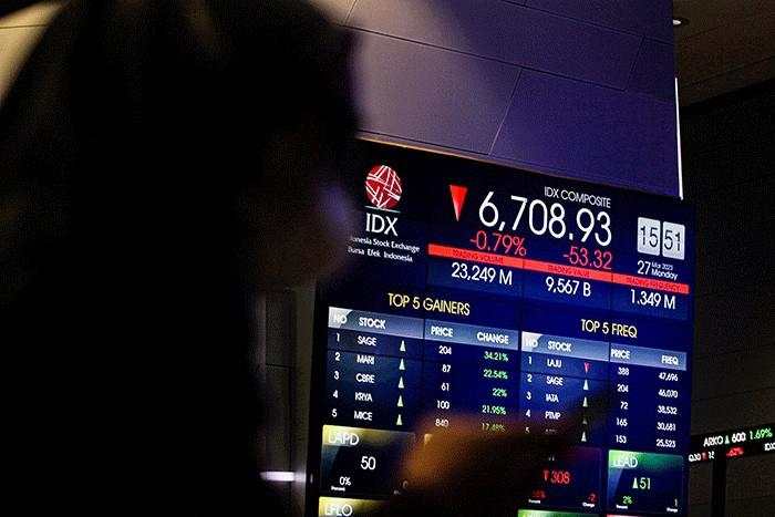 Jeda Makan Siang, IHSG Sesi I Melemah 1,96 Persen ke 6.886