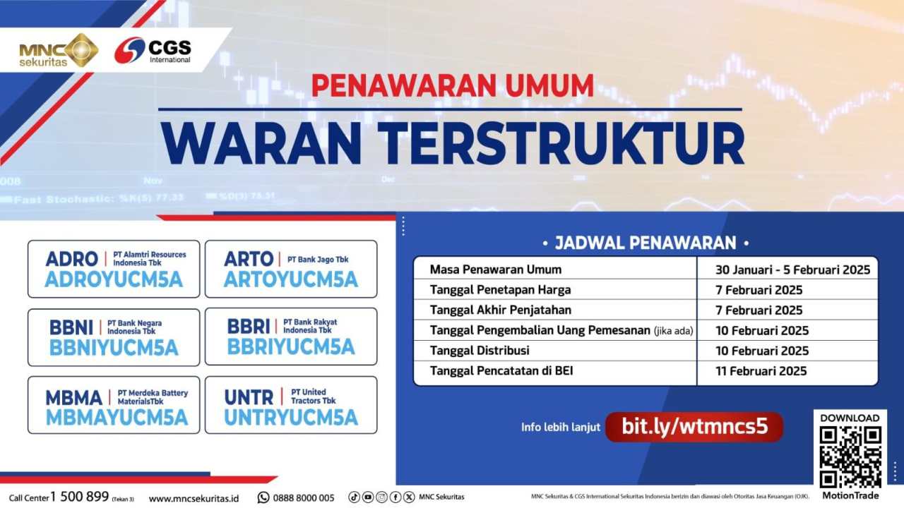 Ikuti Penawaran Umum Waran Terstruktur melalui MNC Sekuritas