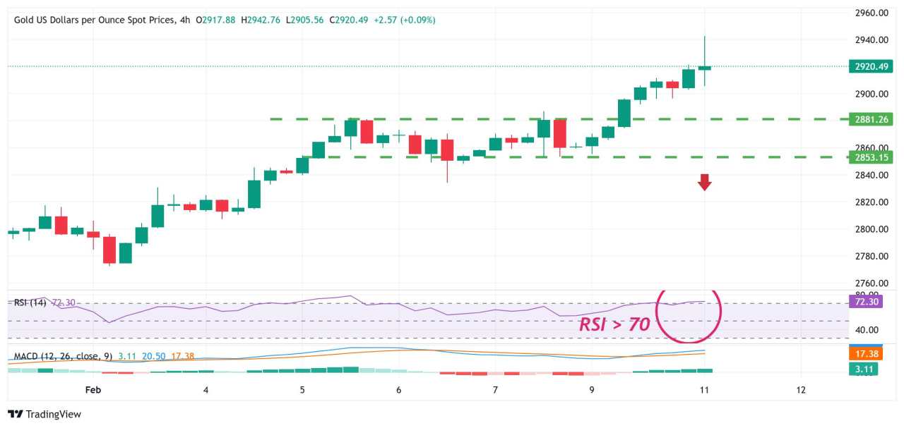 Gold price retreats after hitting new record high; downside seems cushioned by Trump-related anxieties