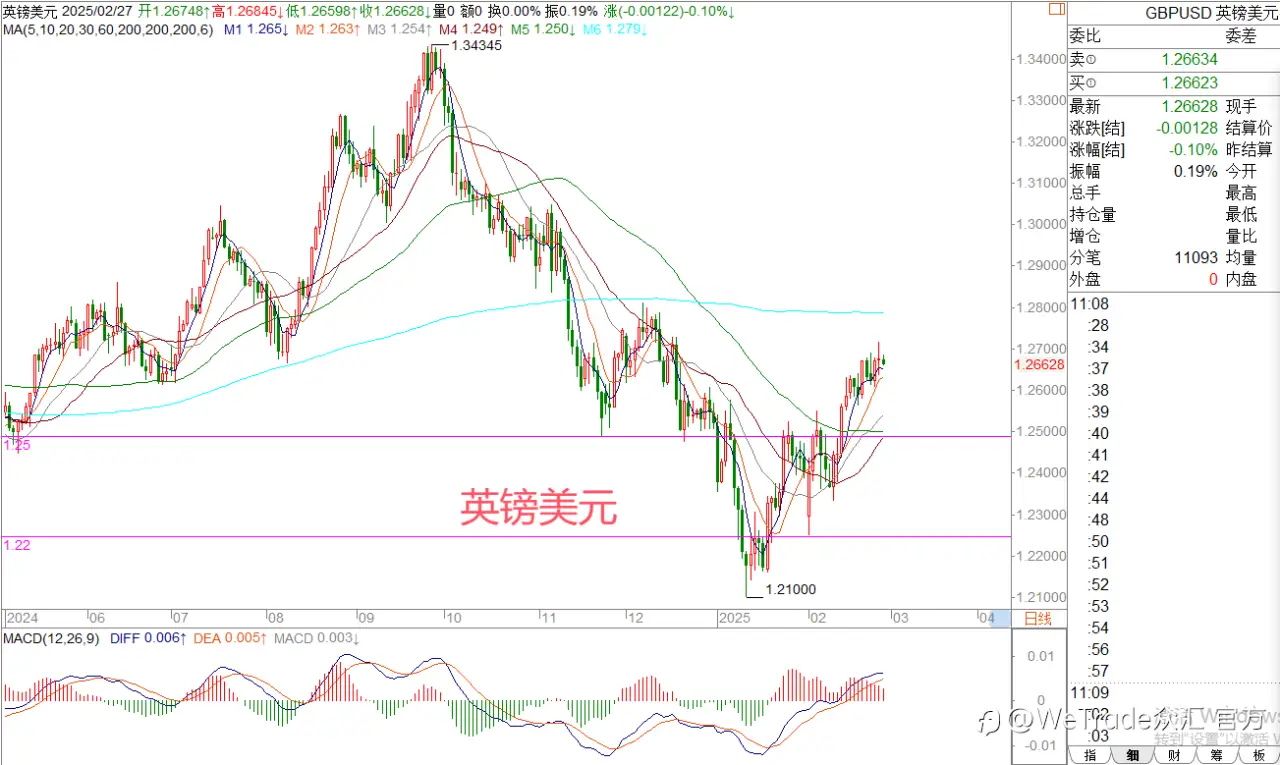 2025年2月27日|每日汇评-策略分析|王萍：黄金继续高位震荡