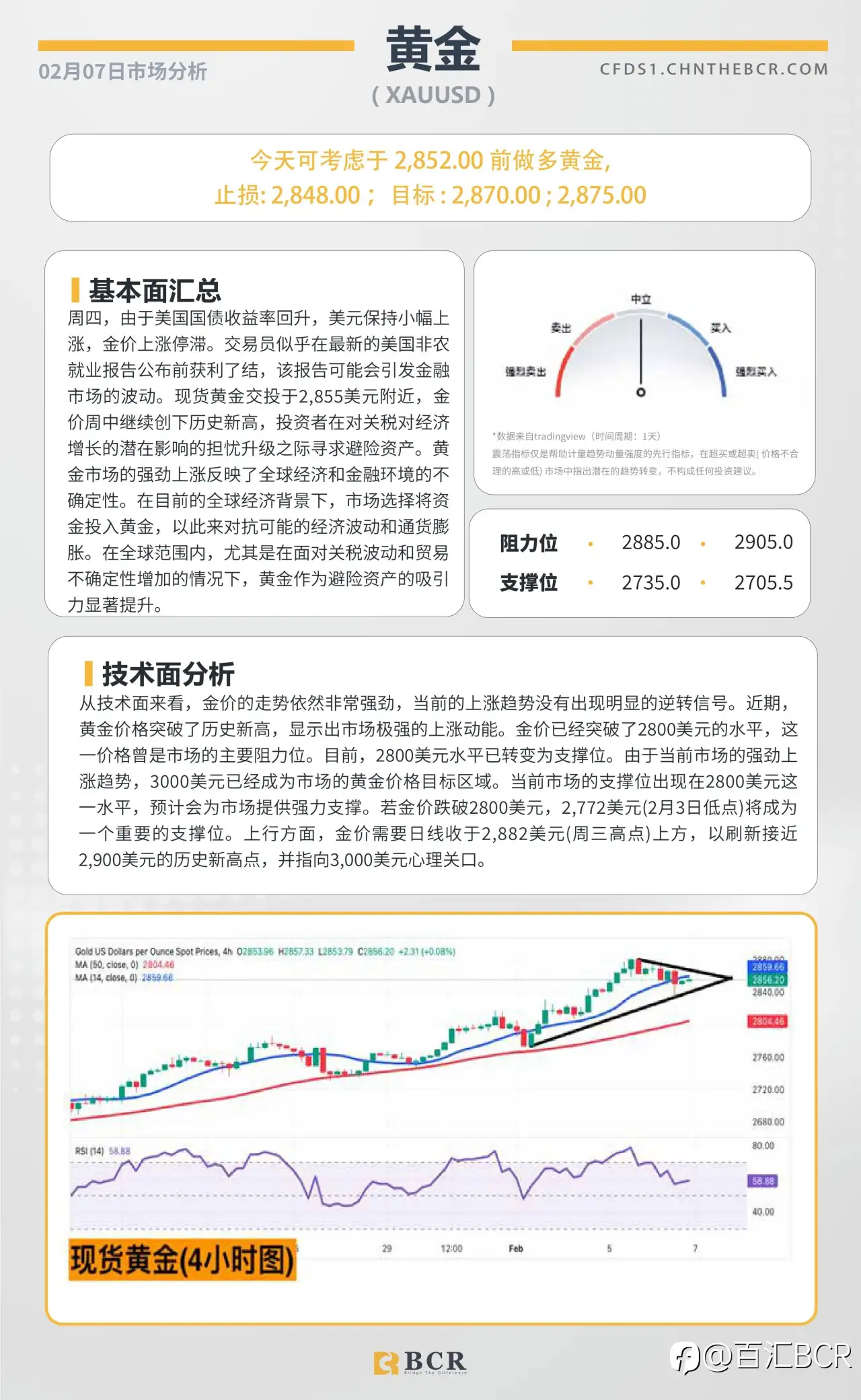 BCR每日早评及分析-2025年2月7日