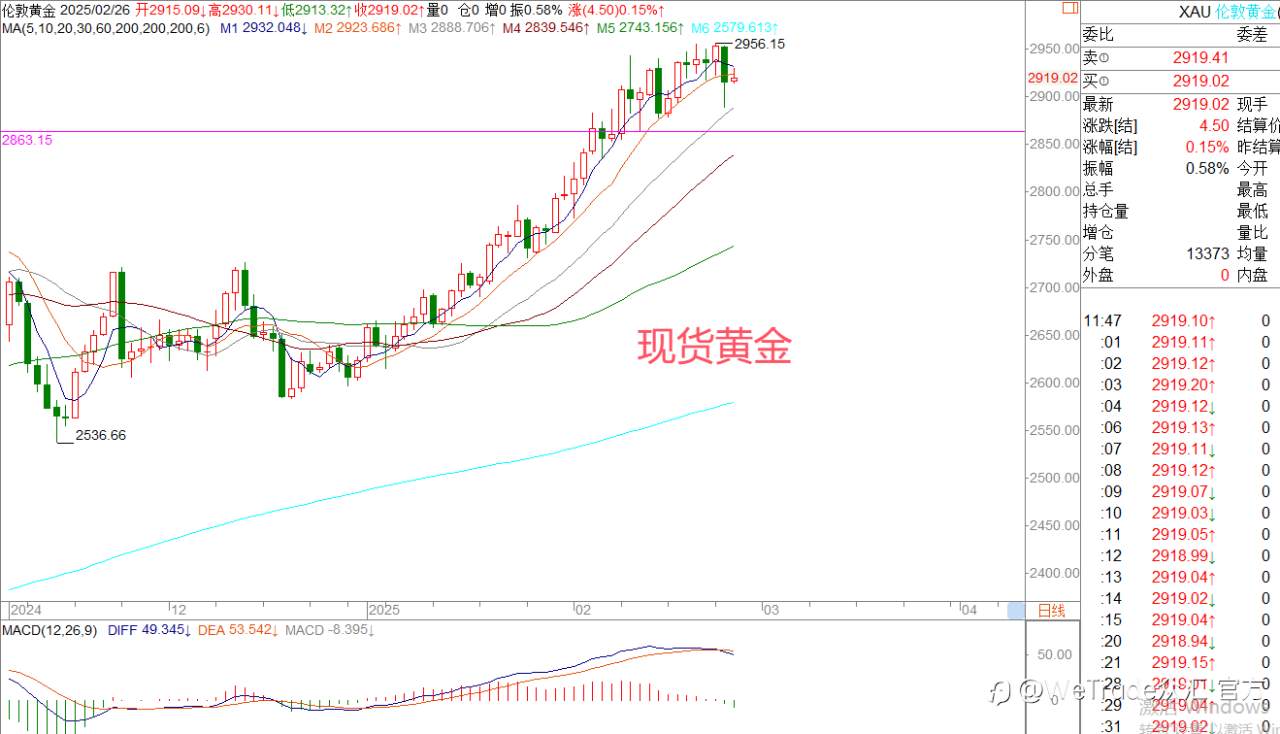 2025年2月26日|每日汇评-策略分析|王萍：黄金高位震荡，原油震荡偏空