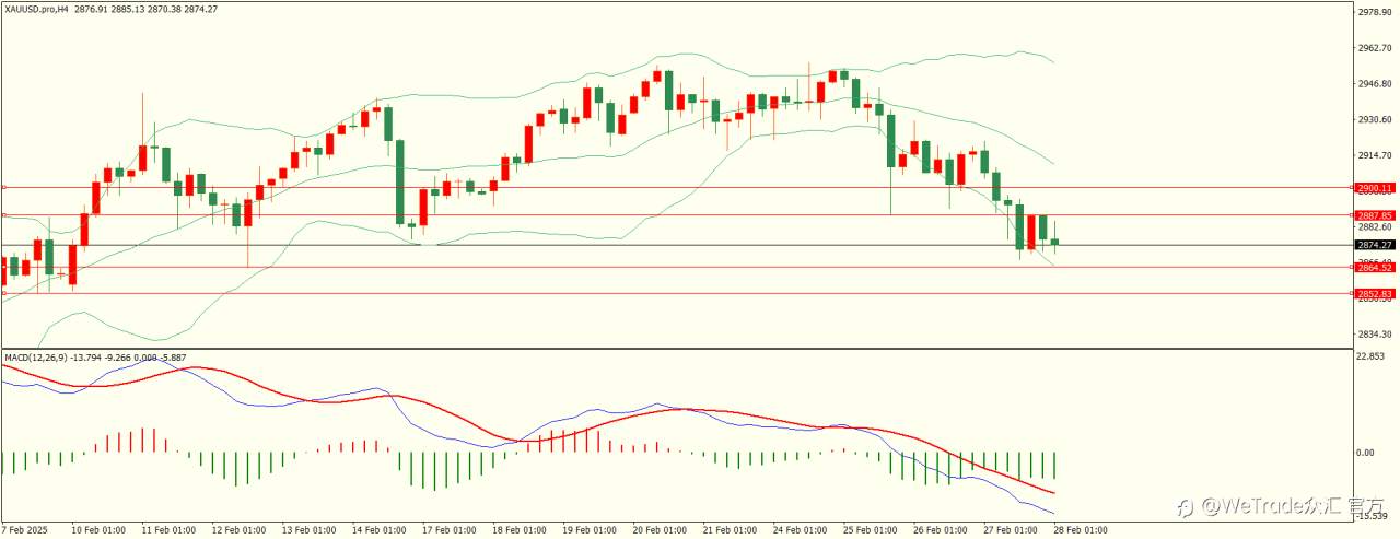 2025年2月28日|每日汇评-技术分析|栾雪：利空因素打压 黄金延续走低