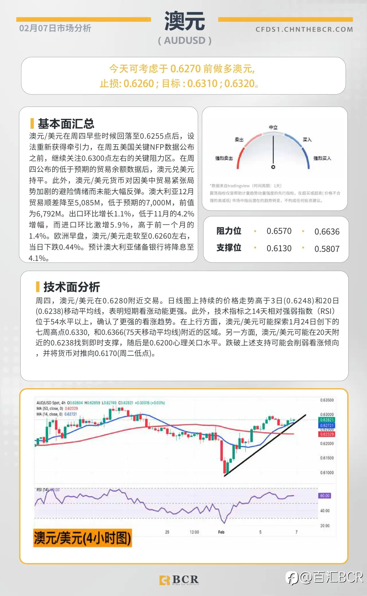 BCR每日早评及分析-2025年2月7日