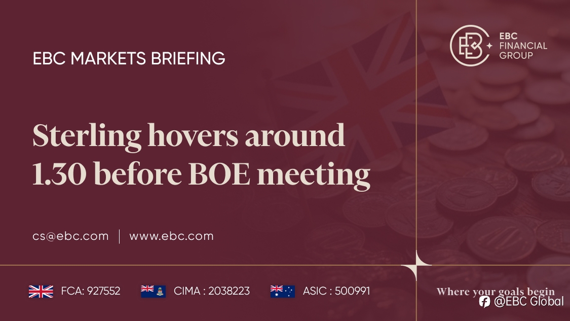 EBC Markets Briefing | Sterling hovers around 1.30 before BOE meeting