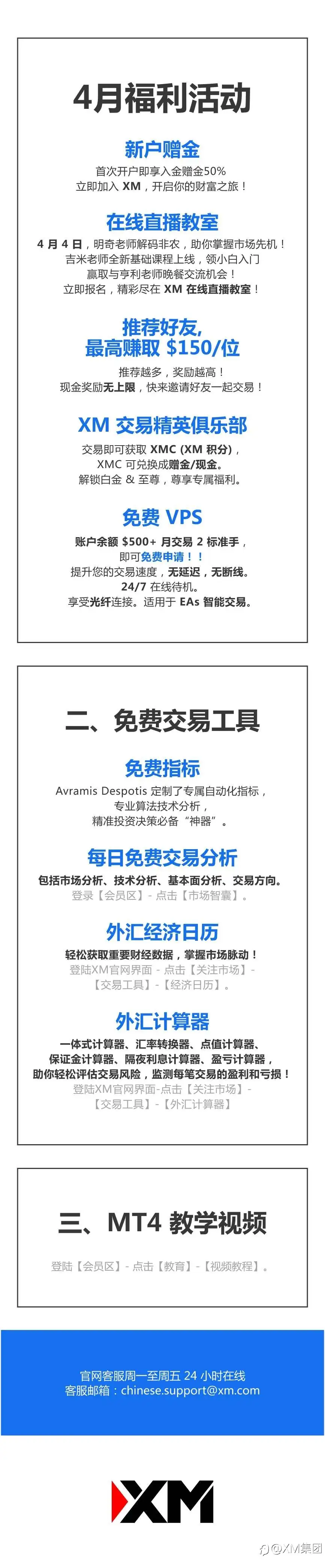 查收提醒 — XM４月福利活动集锦！