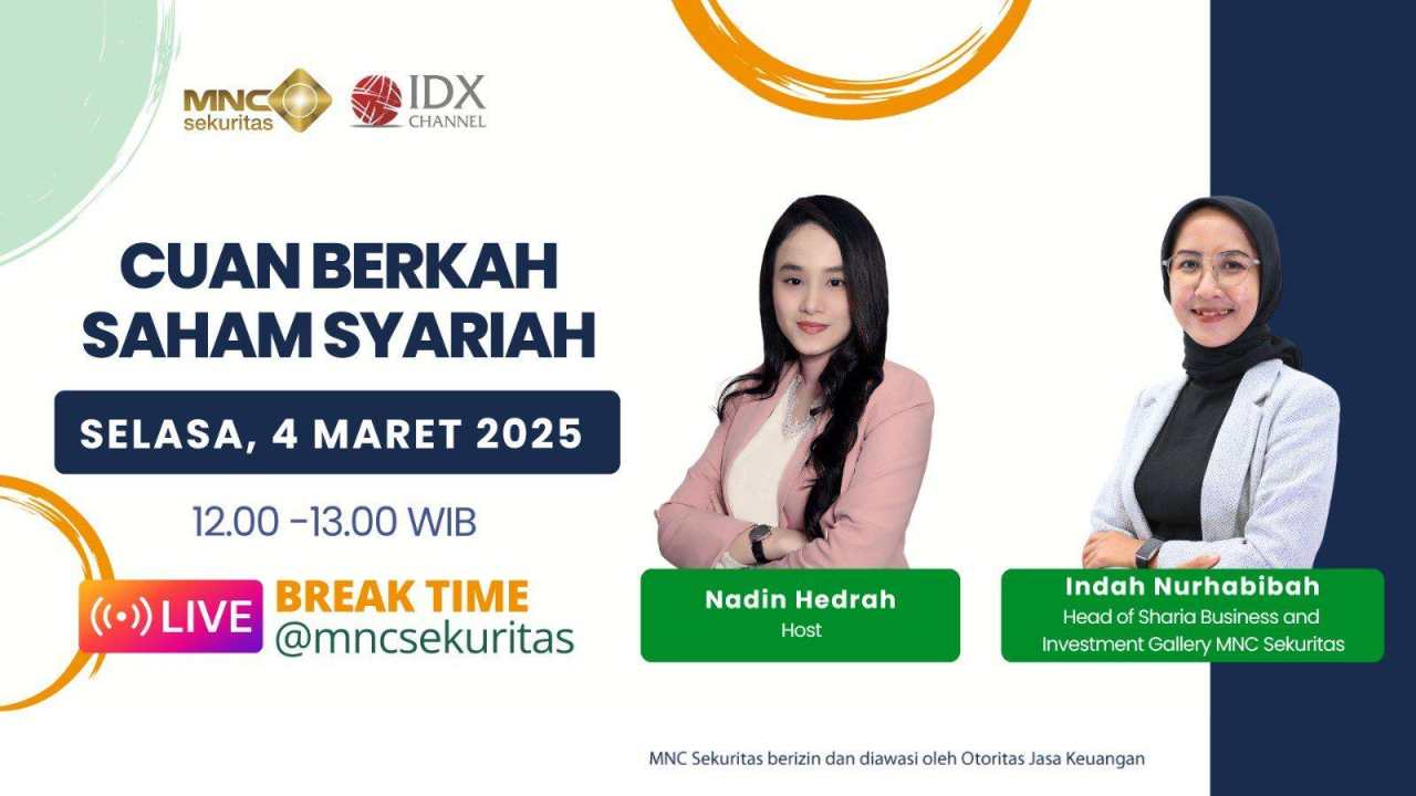 Simak Tips Dapat Berkah Cuan dari Saham Syariah di IG Live MNC Sekuritas Sore Ini!