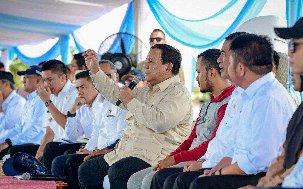 Singgung Saham di Depan Petani, Prabowo: Yang Punya Saham, Anda juga Berjasa