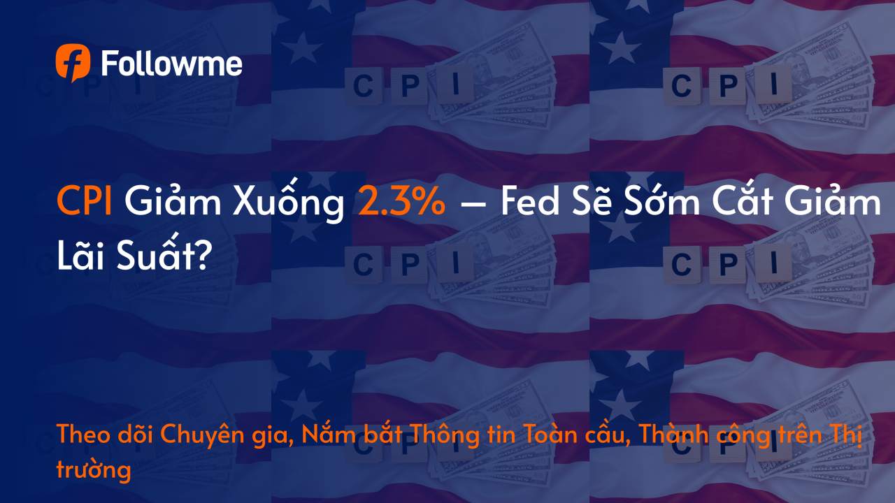 CPI Giảm Xuống 2.3% – Fed Sẽ Sớm Cắt Giảm Lãi Suất?