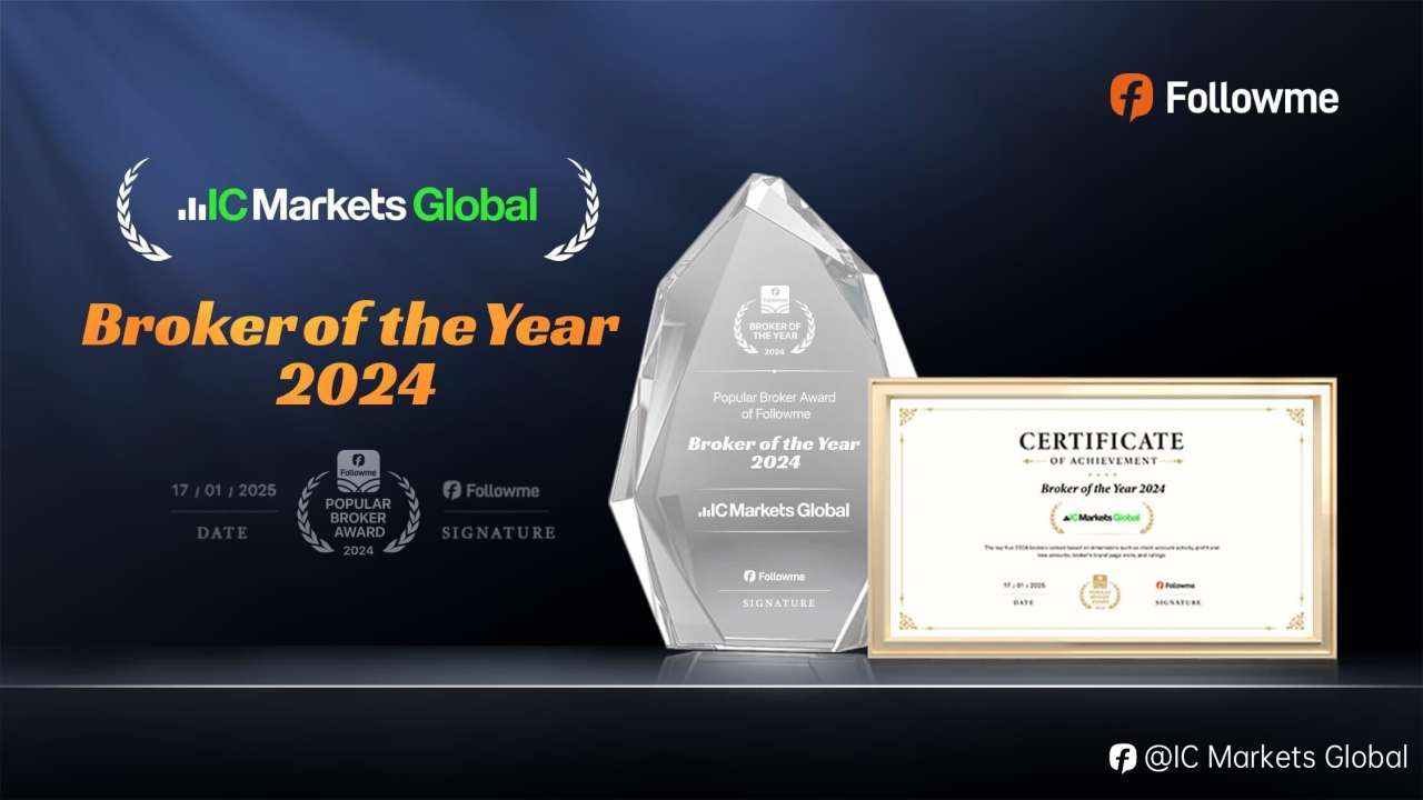IC Markets Global 荣膺 Followme 2024 年度“最佳交易商”大奖 连续多年稳居行业领先地位