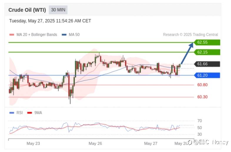 Trading Central 黄金外汇分析：欧美黄金原油